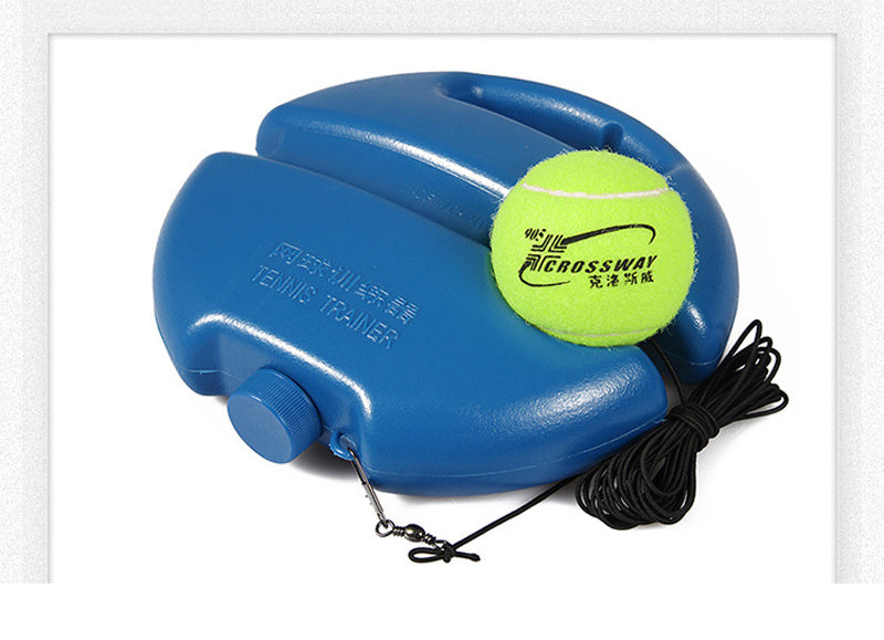 Tennis rebound tennis training device with rope